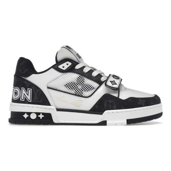 Louis Vuitton LV Trainer – Velcro Strap Monogram Denim Black White