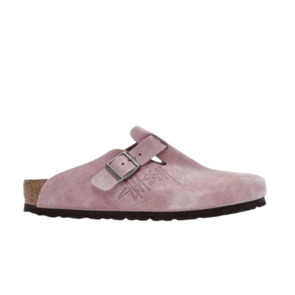Stussy x Brikenstock Boston Pink